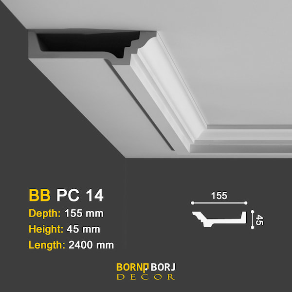 ابزار گلویی هالوژن Halogen Plain Cornice BB-PC 14, نور مخفی پیش ساخته, ابزار نور مخفی پیش ساخته, ceiling light coving,گچبری پیش ساخته اصفهان, گچبری پیش ساخته مشهد, گچبری پیش ساخته شیراز, گچبری پیش ساخته اهواز, گچبری پیش ساخته یزد, گچبری پیش ساخته کرمان, آموزش و نحوه نصب ابزار گلویی پلی یورتان,cornice light fitting, قیمت گچبری های پیش ساخته, ابزار پلی یورتان اصفهان, ابزار پلی یورتان قم, ابزار پلی یورتان شیراز, ابزار پلی یورتان اهواز, ابزار پلی یورتان کرمانشاه, BORNA BORJ,  crown molding pictures, cheap crown molding, ابزار پلی یورتان برنا برج,  ابزارهای پیش ساخته برنا برج, cornice molding for indirect lighting